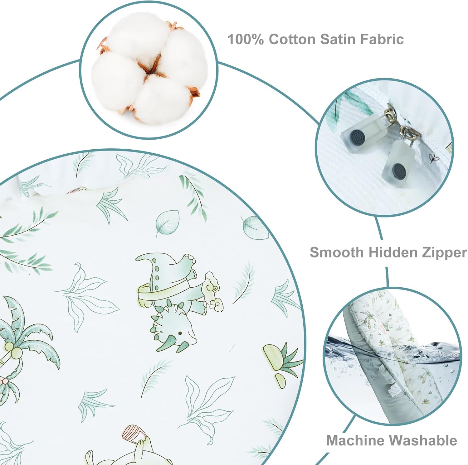 Thumbnail 2 de Wdmiya Baby Nest Pod for Newborn 0-12 Months Dinosaurs