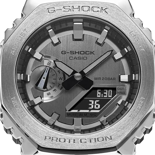Detalle de Casio G-Shock GM-2100-1AER: A Tough, Solar-Powered Bluetooth Watch for Everyday Adventure