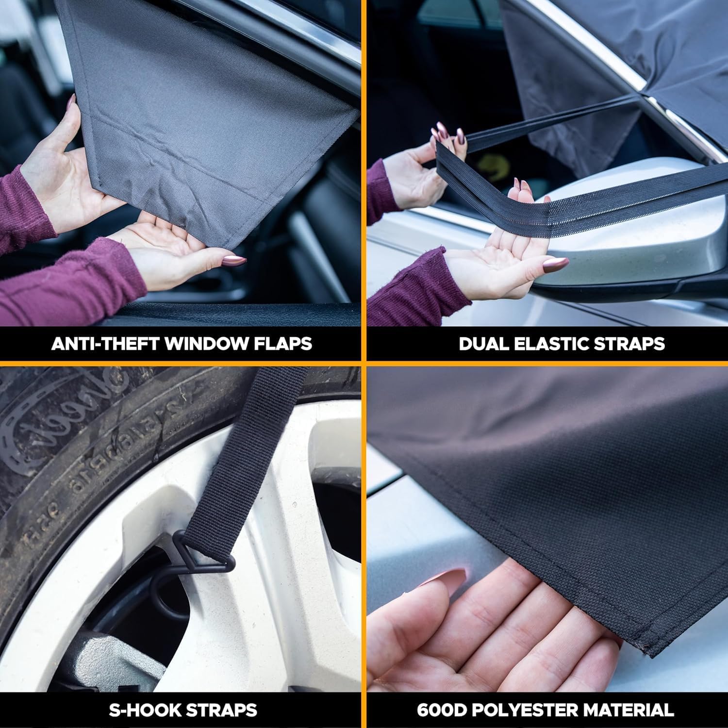 Thumbnail 4 de EcoNour Windshield Cover 69x42 Inch