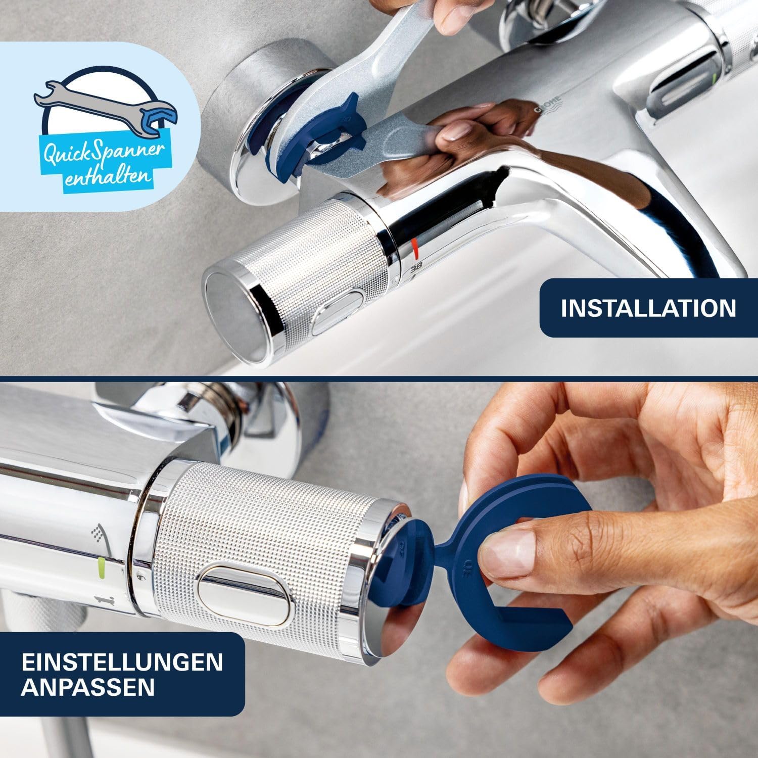Thumbnail 6 de GROHE Precision Flow Thermostat-Duscharmatur, wassersparend, Chrom (34840000)