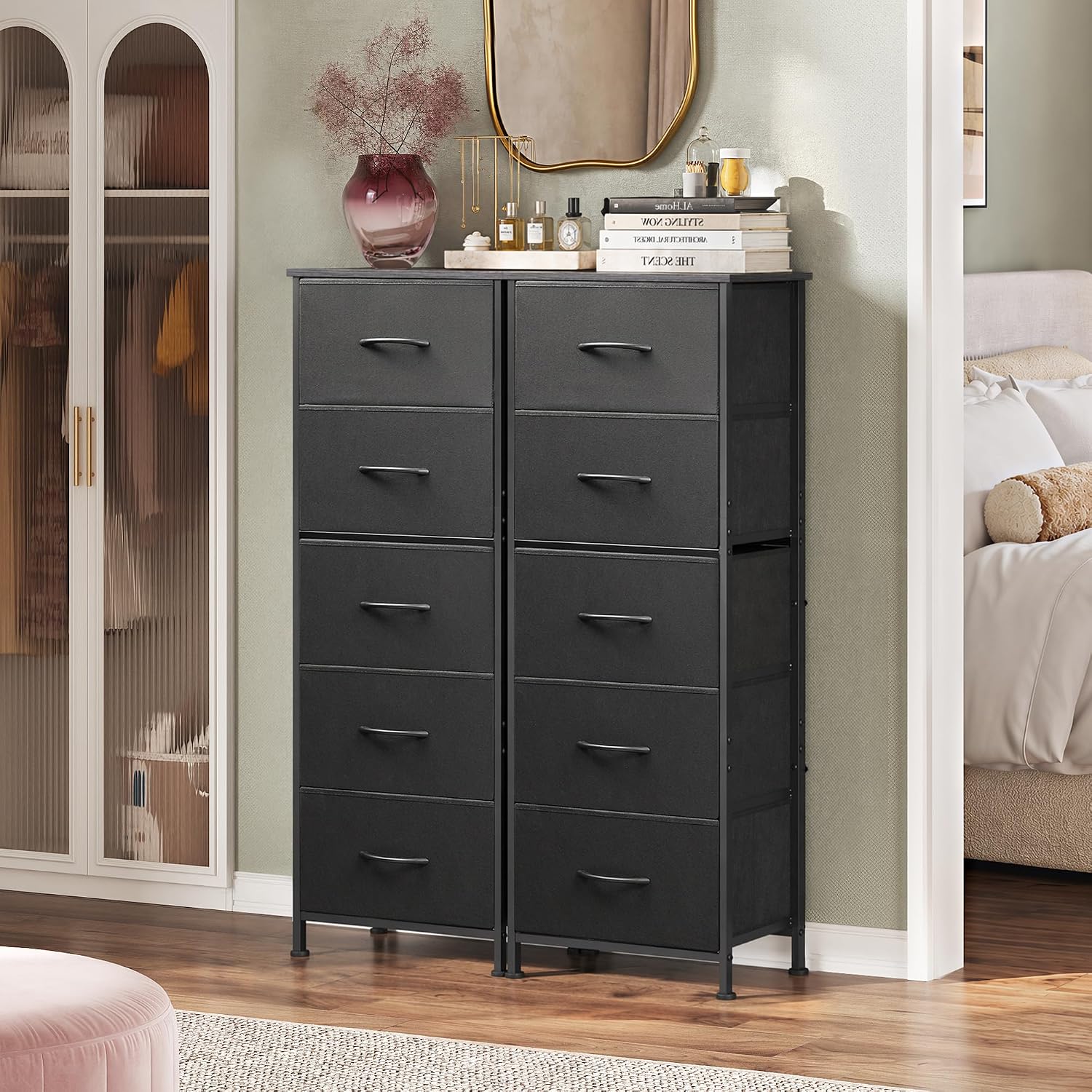 Thumbnail 4 de WLIVE Fabric Dresser 5-Drawer 47.5" Tall