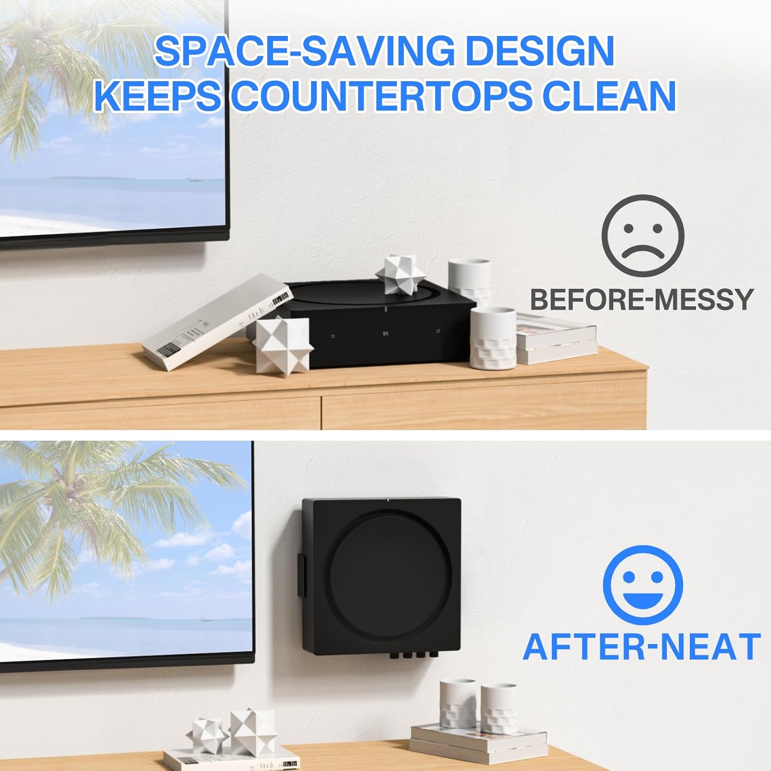 Thumbnail 4 de Dinghosen Wall Mount for Sonos Amp – Slim Black Bracket