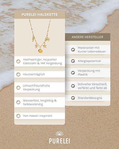 Thumbnail 3 de Purelei Underwater World Kette Damen (Gold) – Halskette aus Edelstahl, 40–45 cm verstellbar