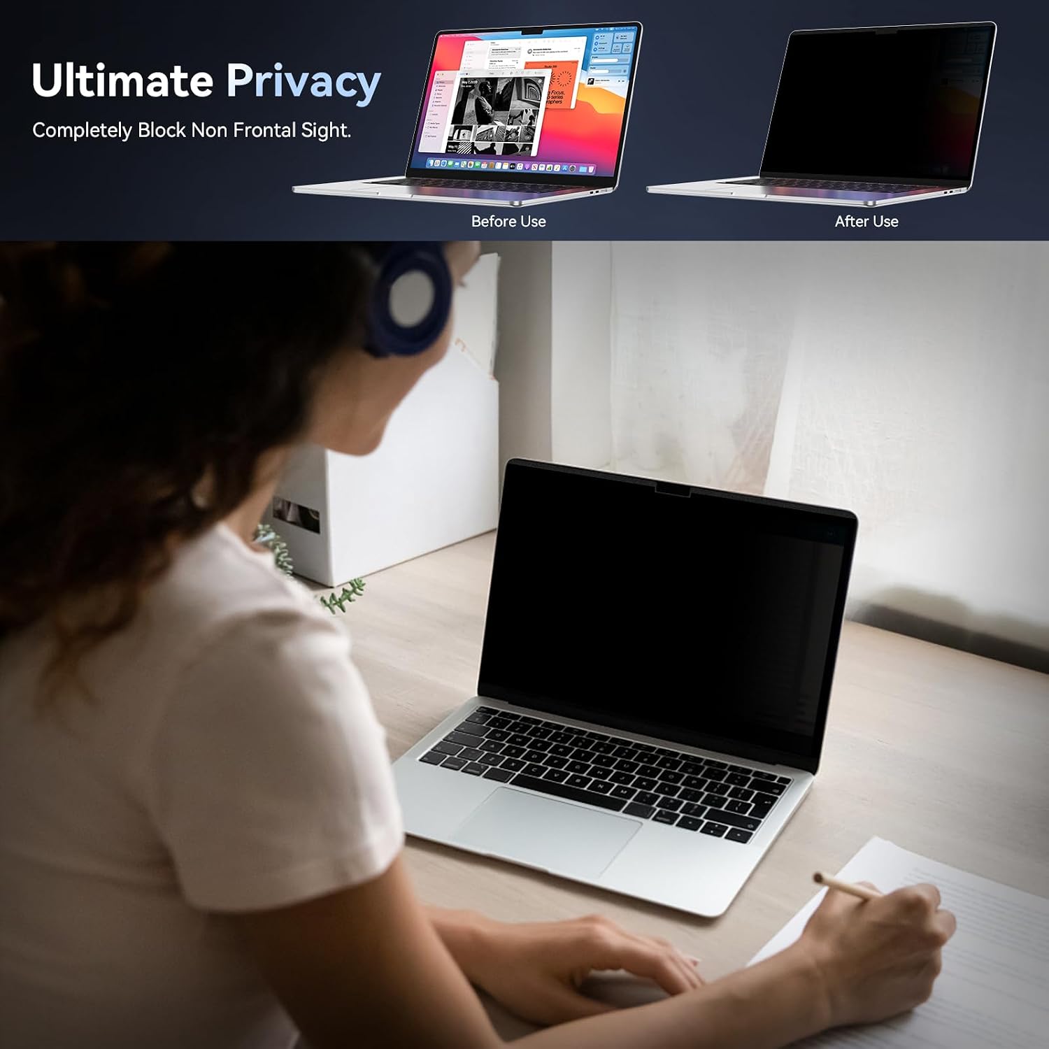 Detalle 2 de Protescreen Magnetic Privacy Screen Protector 13.6-inch