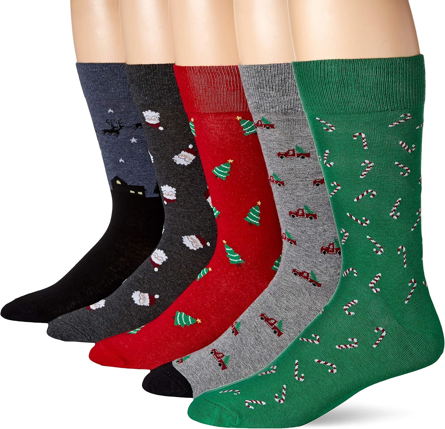 Thumbnail 5 de Amazon Essentials Patterned Crew Socks, 5 Pairs