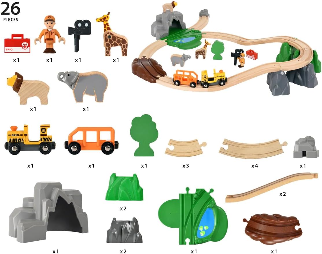 Detalle 2 de BRIO World Safari 3+ anni set trenino