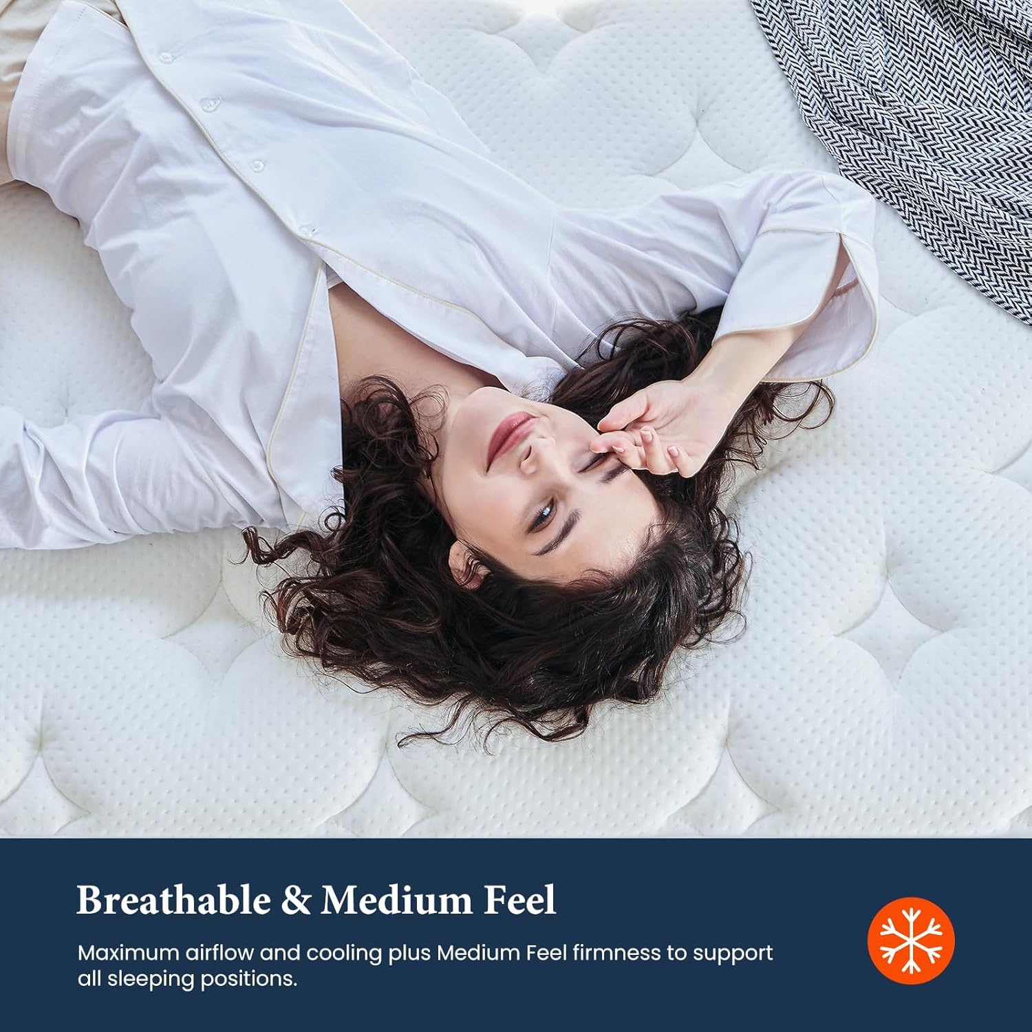 Detalle de Coolvie Twin Mattress 14 Inch Hybrid (Pocket Springs) in a Box