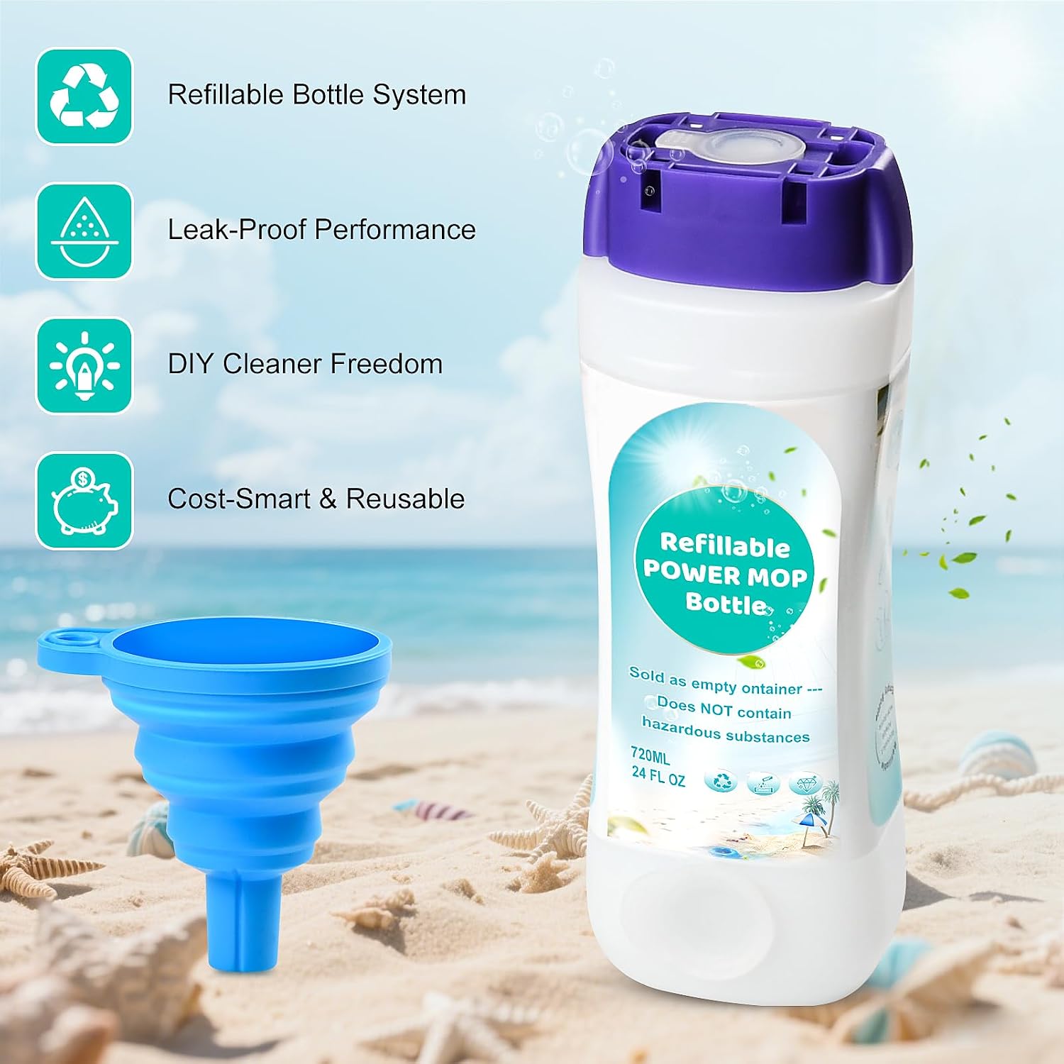Thumbnail 1 de Bisenkud 720 mL Leak-Resistant Refill Bottle for Swiffer Power Mop