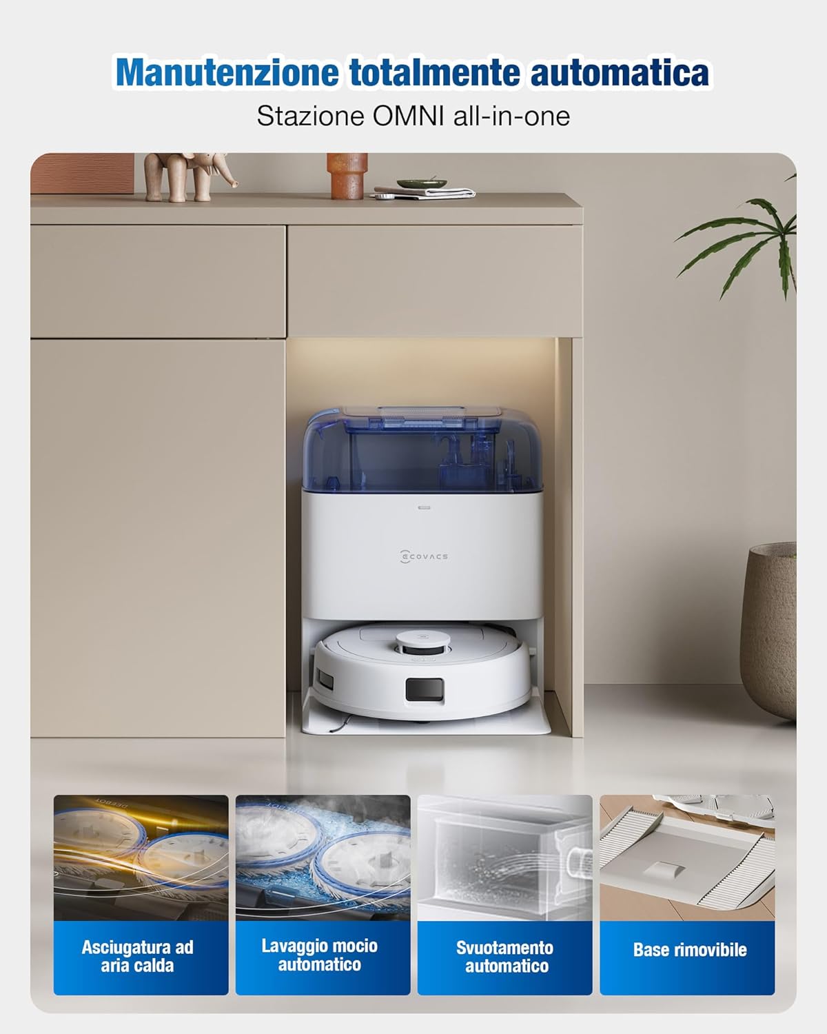 Thumbnail 4 de ECOVACS DEEBOT MINI con funzione lavapavimenti e stazione OMNI Mini