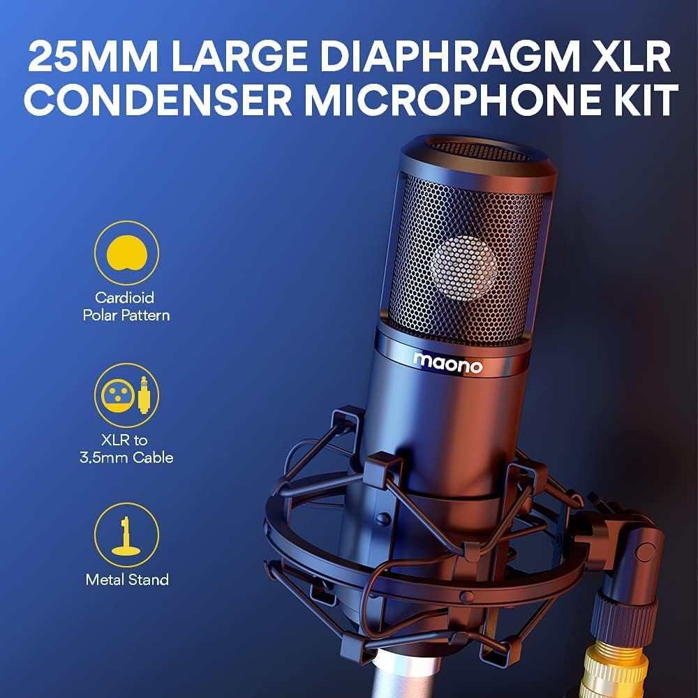 Detalle 2 de MAONO AU-AM200-S6 MaonoCaster Lite Podcast Mixer Bundle with 25mm Mic