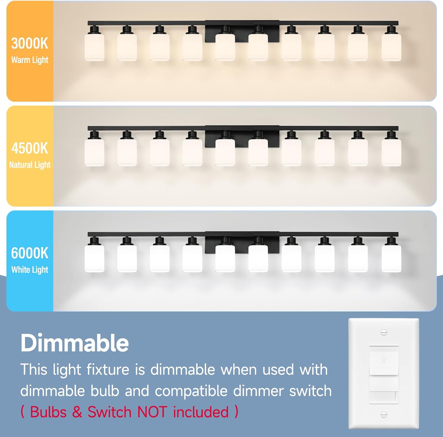 Thumbnail 6 de DIKAIDA Bathroom Vanity Light 64.5-Inch