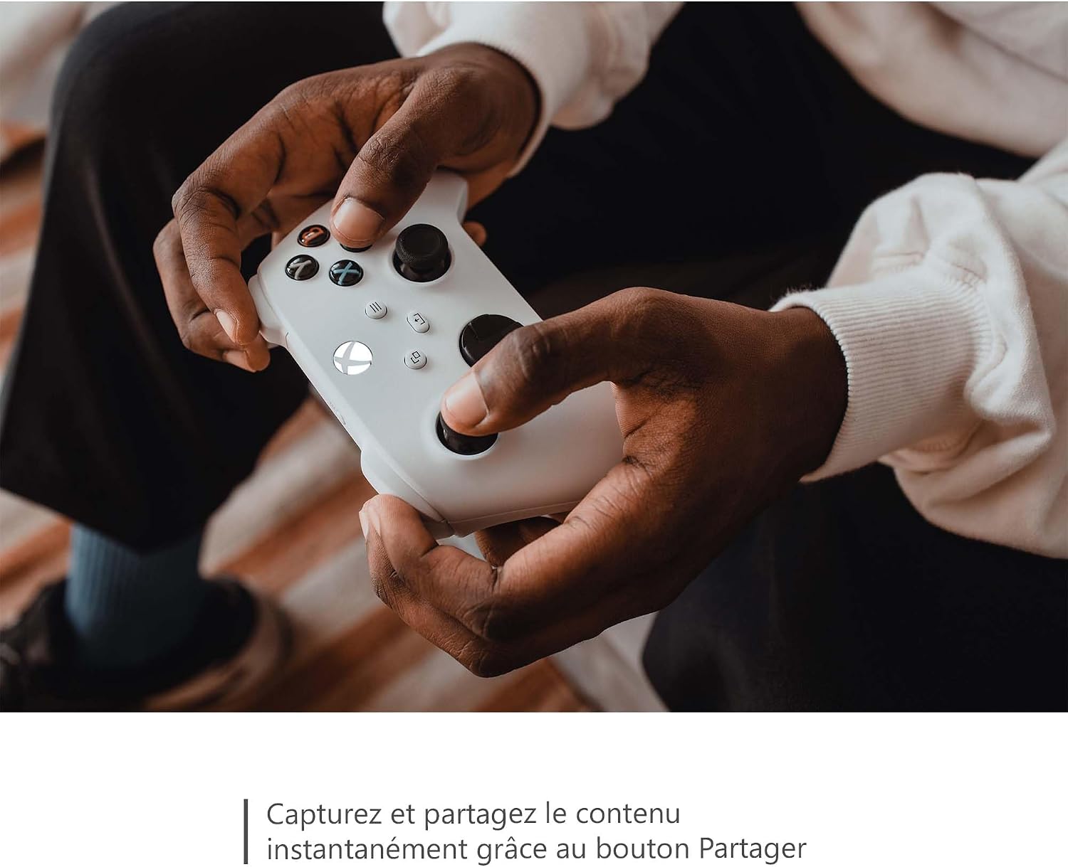 Detalle de Manette sans fil Xbox Robot White : compatible Xbox Series X|S, Xbox One, PC Windows, Android et iOS