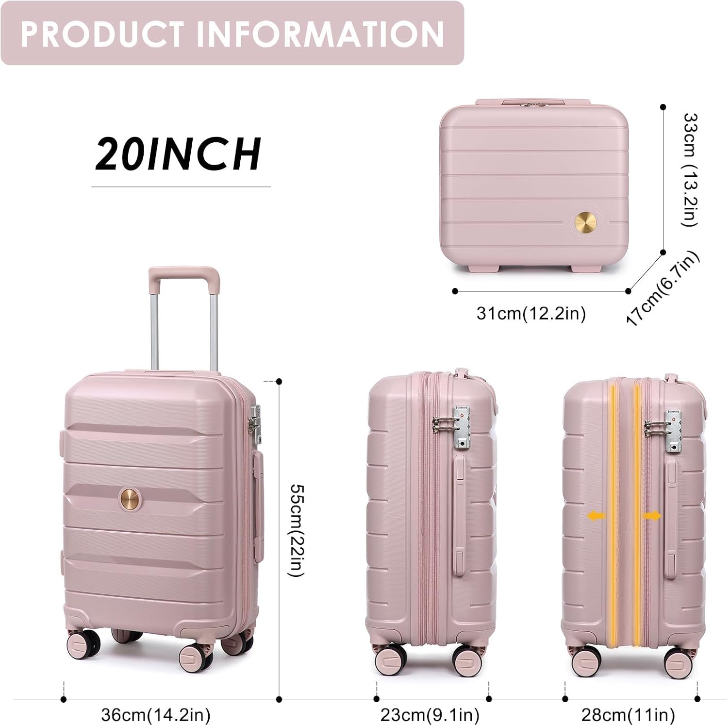 Thumbnail 4 de Sea choice Luggage Set 20in Expandable Cabin 35L