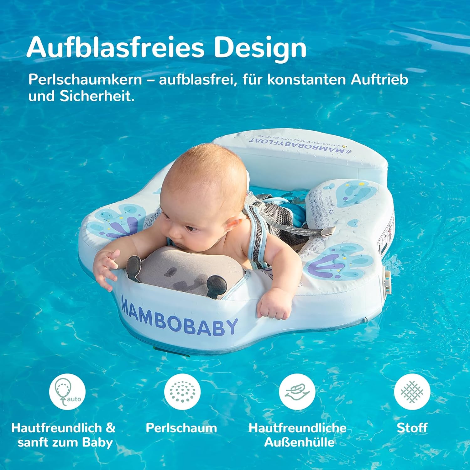 Detalle de HECCEI Bouée bébé non gonflable Premium pour l’apprentissage de la natation (3 à 24 mois)