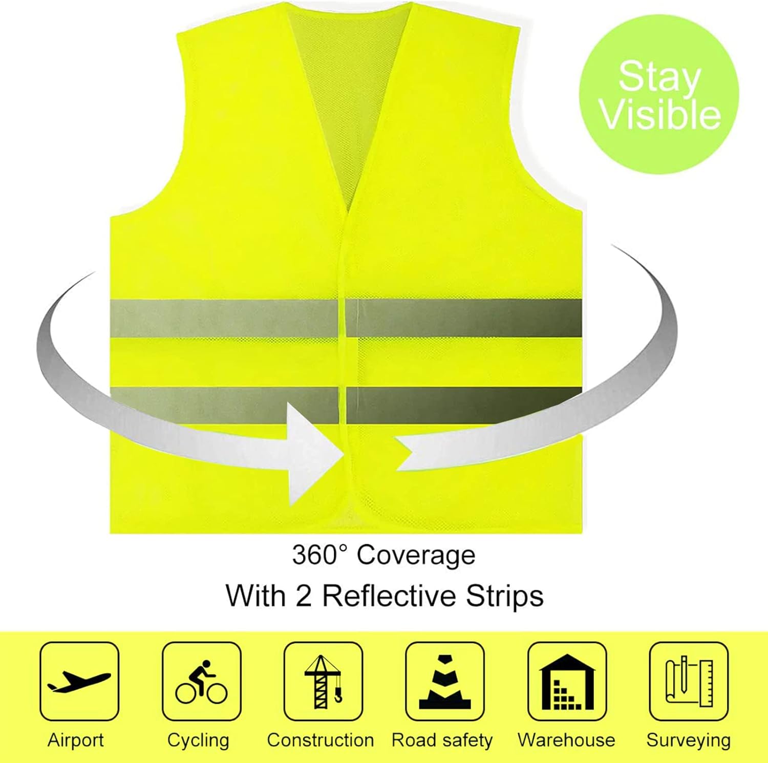 Thumbnail 2 de 5 Pack Hi Vis Vests 67cm length