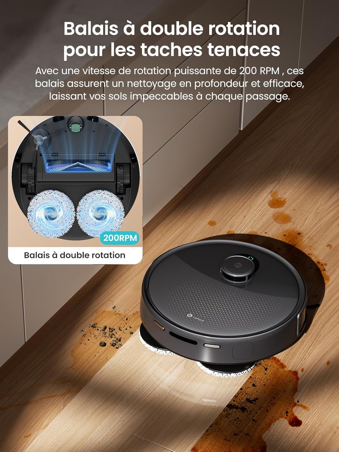 Thumbnail 1 de LEFANT M3 12000 Pa robot aspirateur 🤖