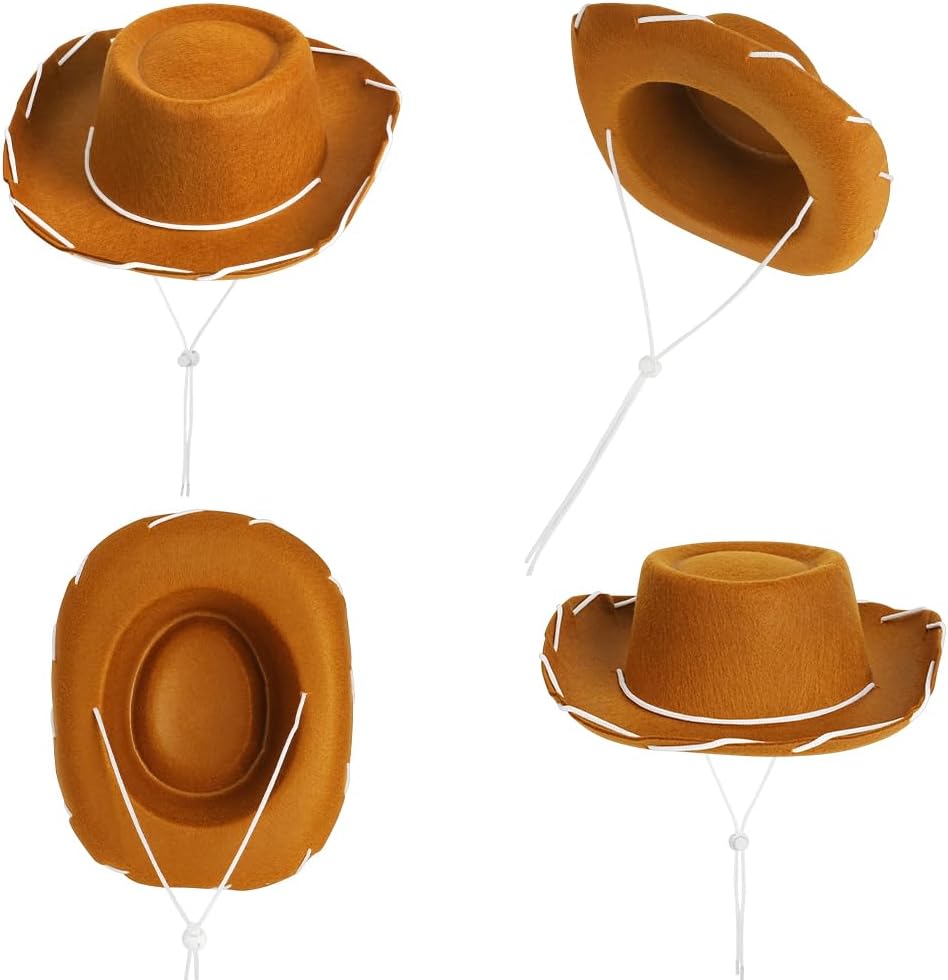 Detalle 2 de AUYAO CowboyHut Kinder Fashion Westernhut – vielseitiges Kostüm-Set mit Bandana und Sonnenbrille