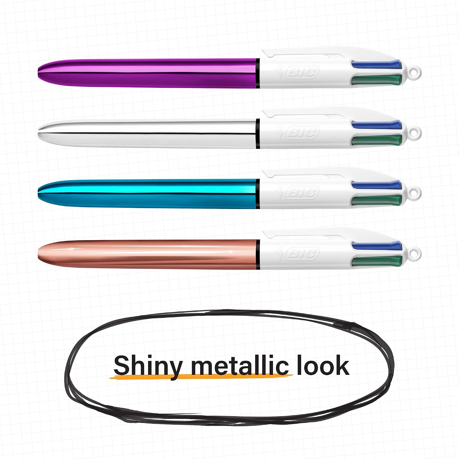 Thumbnail 4 de BIC 4 Colours Rose Gold Pen 1.0mm
