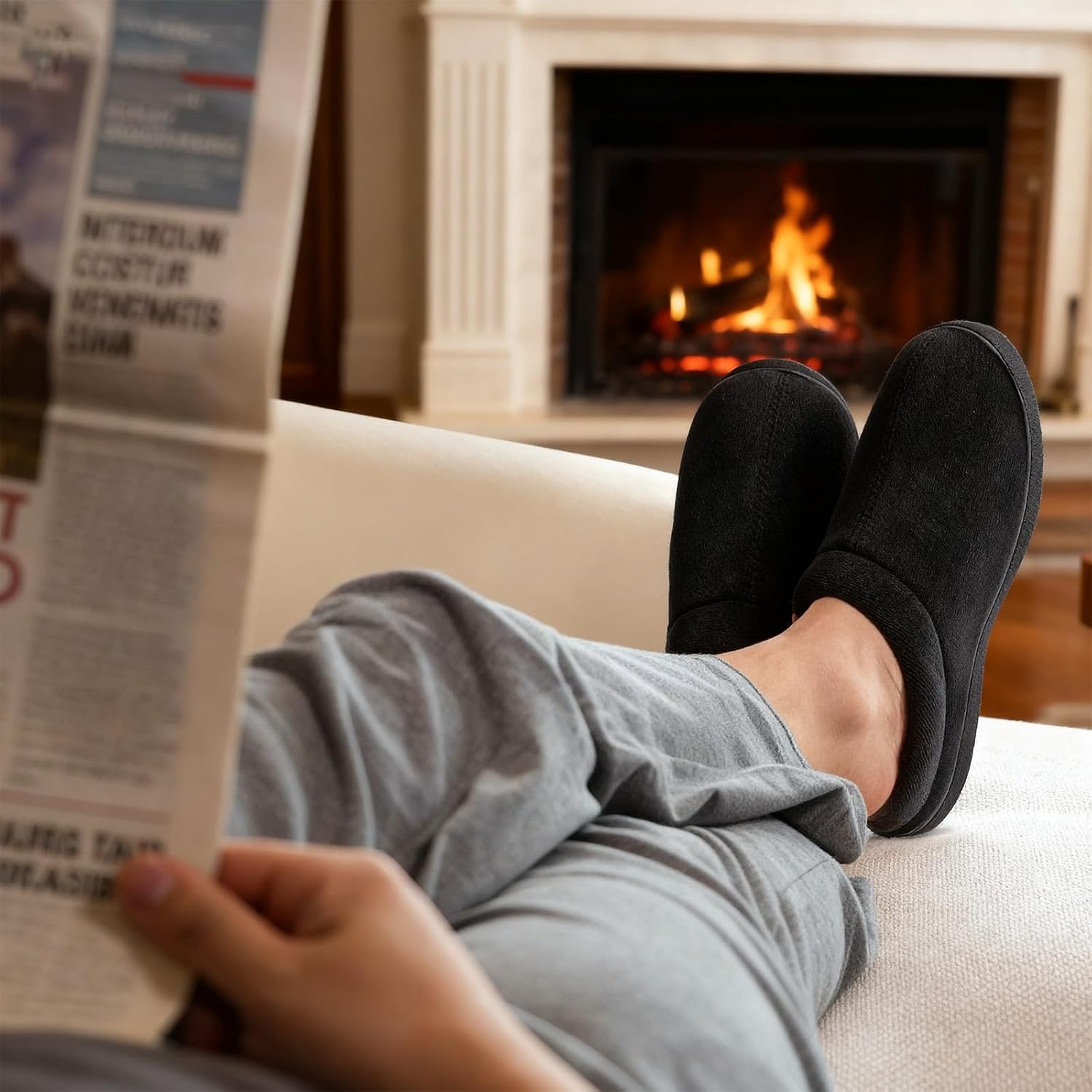 Thumbnail 3 de MERRIMAC memory foam slippers for men