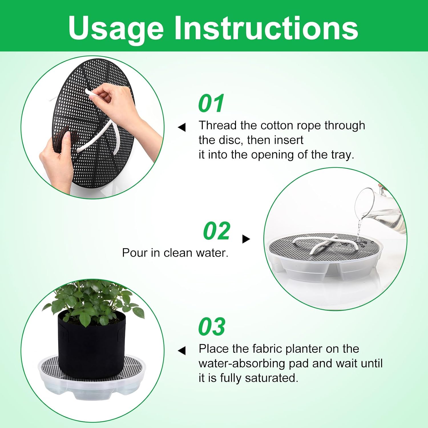 Detalle 2 de Yimomoyi self-watering plant saucers, 30 cm
