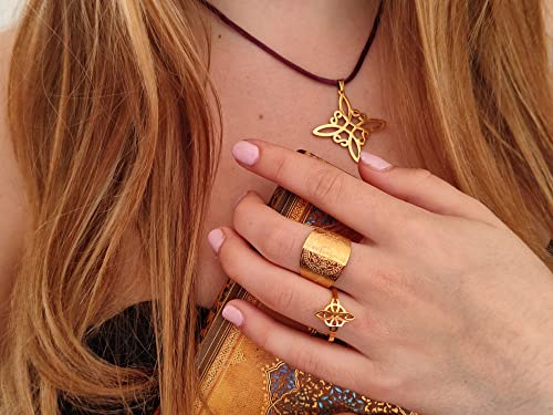 Thumbnail 8 de Simboliks Sello Siete Arcángeles: anillo ajustable de acero inoxidable con amuleto de protección