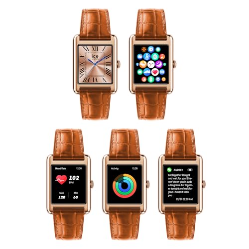 Thumbnail 3 de ICE-WATCH Ice Smart TKS 2.0 Rose-Gold Cognac Croco — Montre connectée féminine avec bracelet cuir