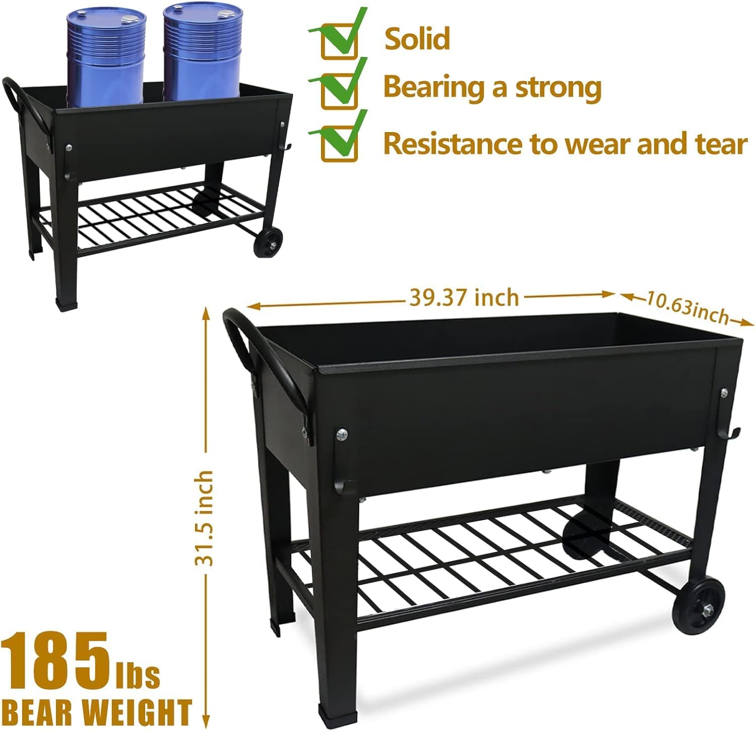 Detalle 2 de Raised Garden Bed 101x28x80 cm