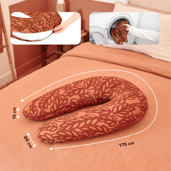 Detalle 2 de Babymoov B Love Cojín de Lactancia 2 en 1 🌿 Terracotta