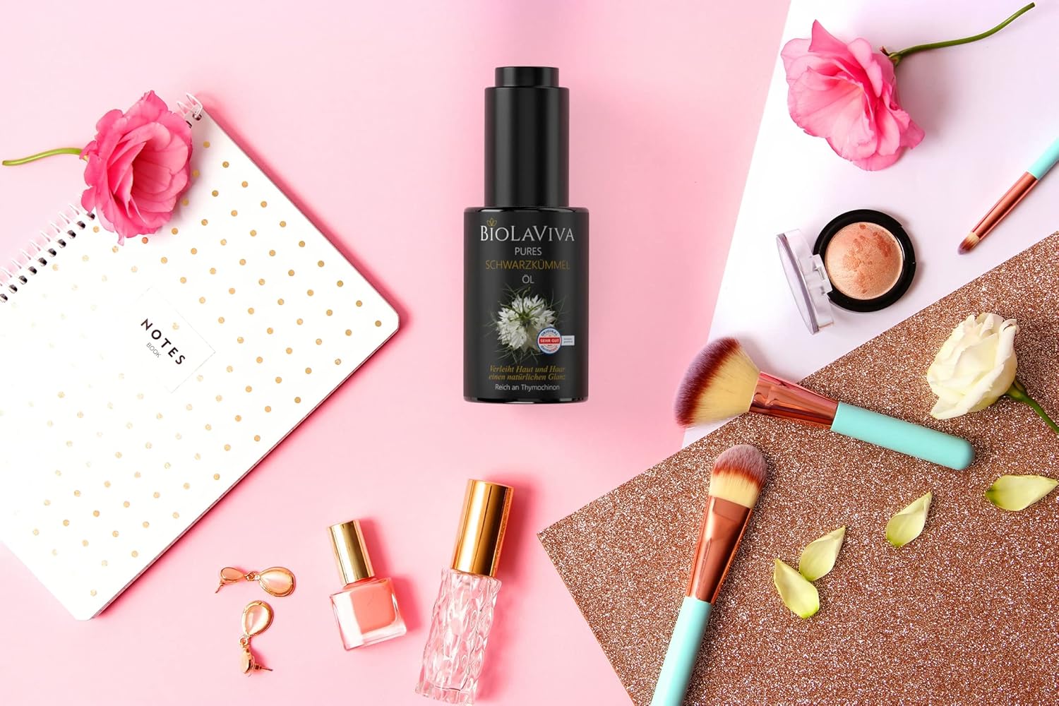 Thumbnail 6 de Ölmühle Schwarzkümmel Premium Bio Pflegeöl (BIO Schwarzkümmelöl) – 30 ml Pipettenflasche aus Miron-Violettglas