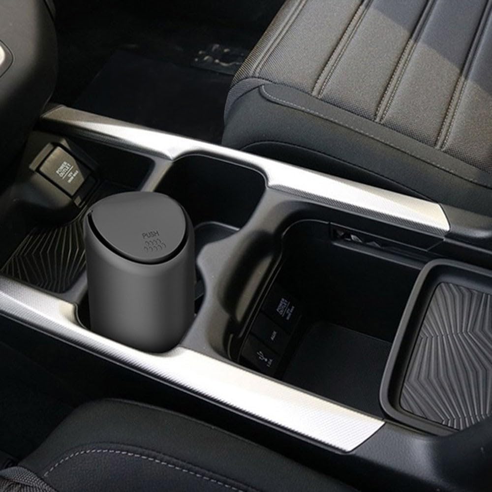 Detalle de AILOVA Mini Car Trash Can with Lid: Portable Silicone Bin for a Neat Car Interior