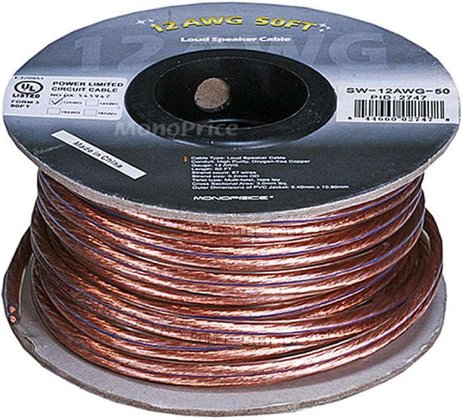 Detalle 2 de Monoprice 12AWG Speaker Wire 50 Ft