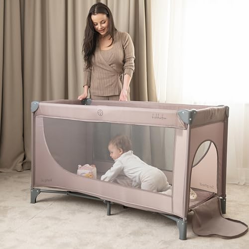 Thumbnail 1 de kikka boo KikkaBoo Cuna de Viaje SO Gifted 2026 (120x60 cm), parque plegable con bolsa y ventanas de malla