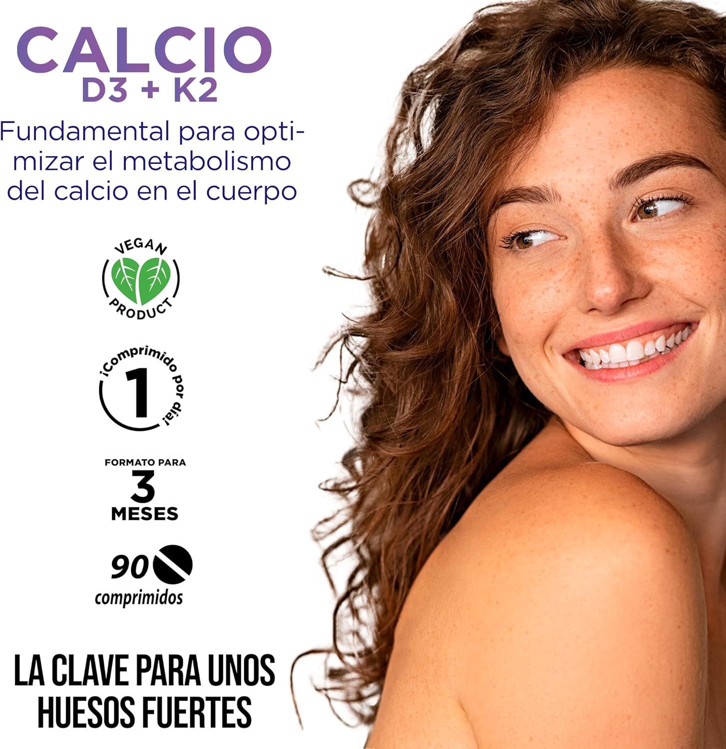 Detalle 2 de Drasanvi Calcio + Vitamina D3 + K2 90 comprimidos