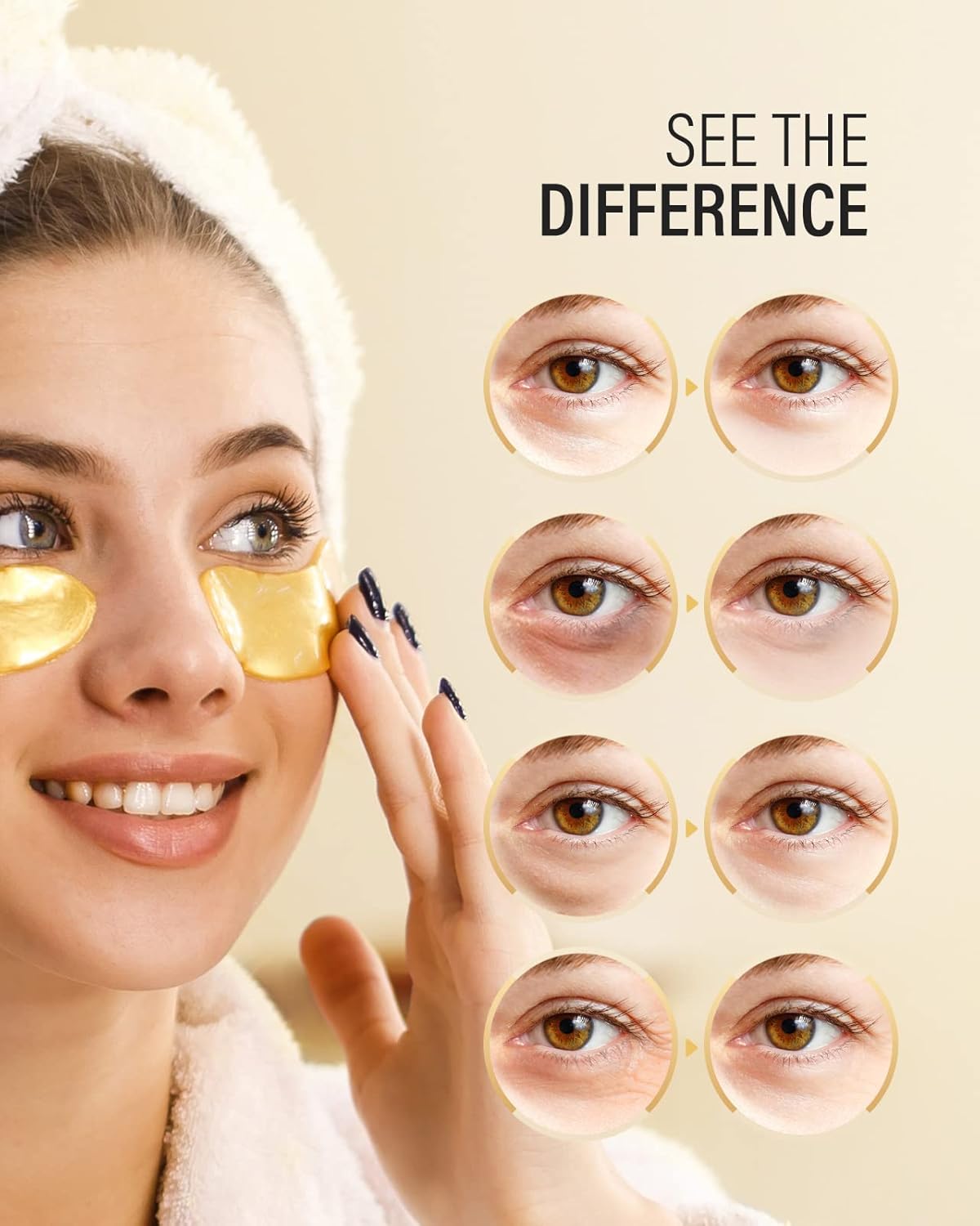 Thumbnail 3 de Maskiss 24k Gold Under Eye Patches 25 pairs