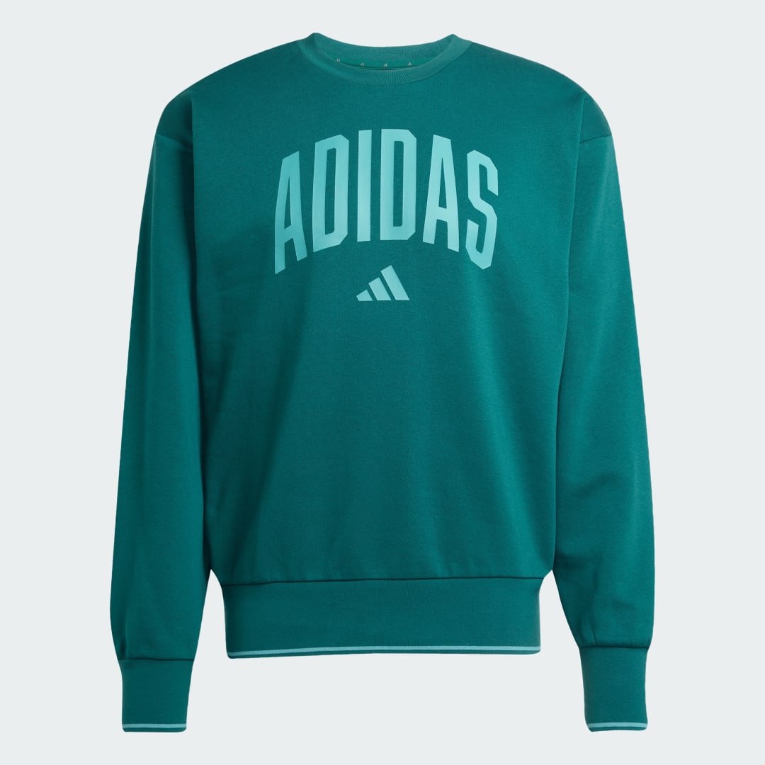 Detalle de Sudadera de inspiración universitaria Adidas — color Verde
