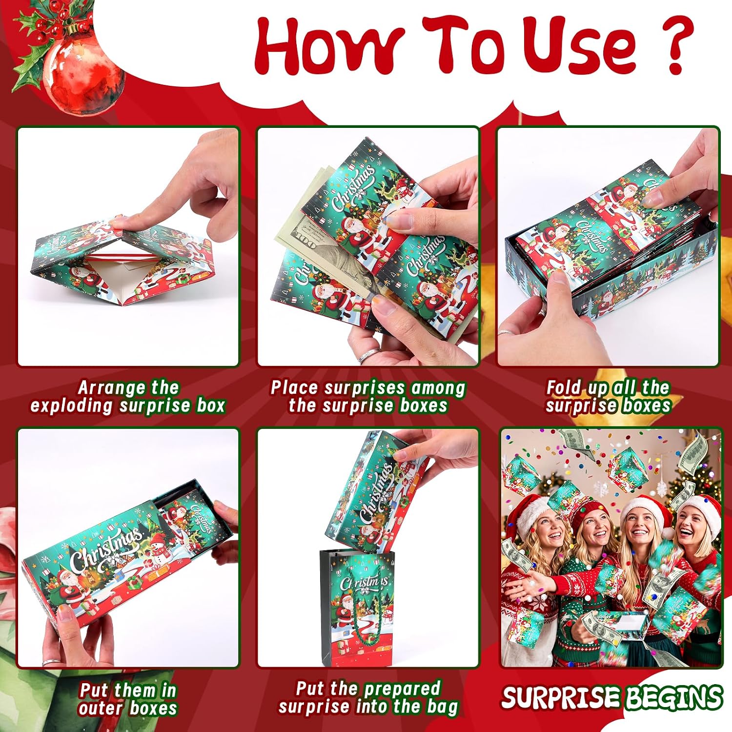 Thumbnail 3 de Cow Print Pop-Up Money Gift Box