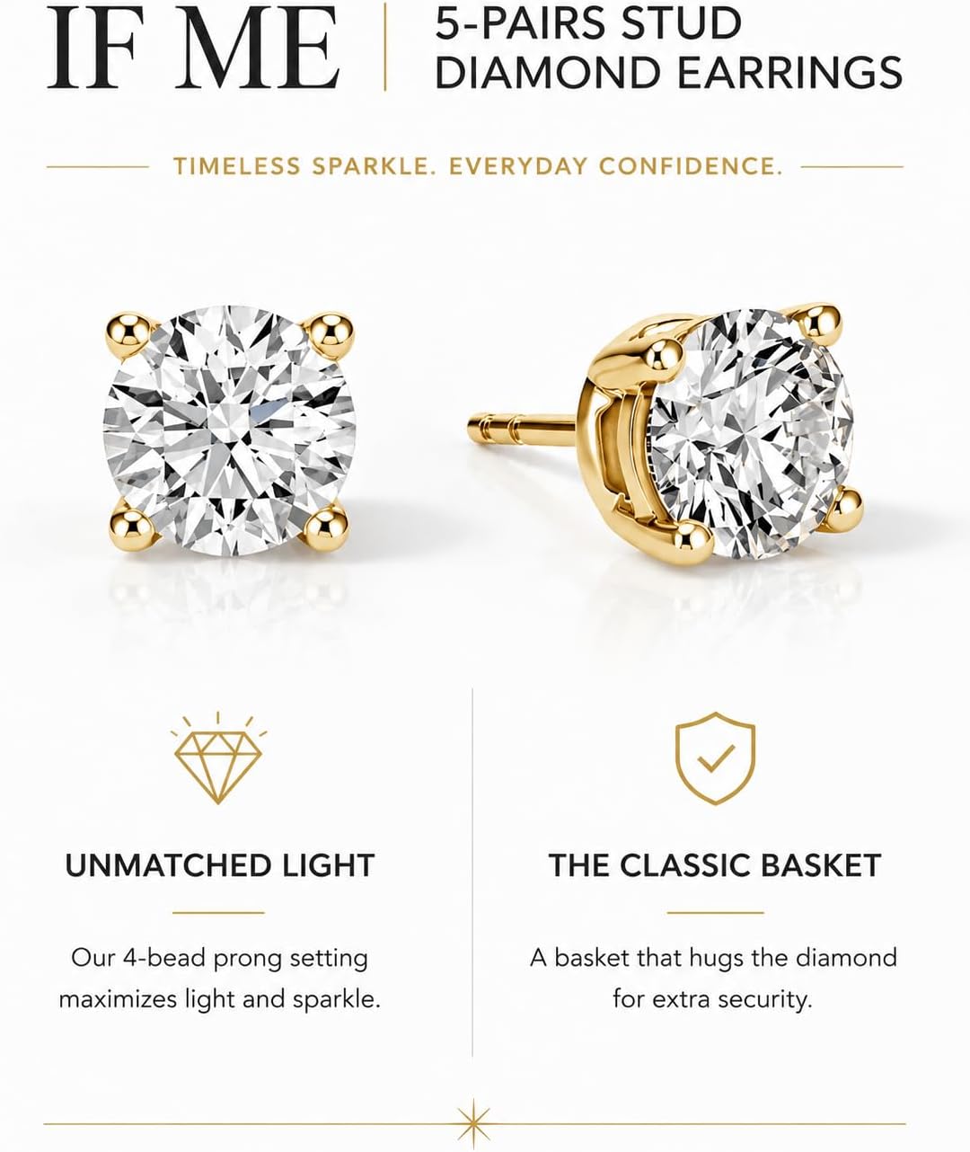 Thumbnail 6 de 14K Gold-Plated Stud Earrings