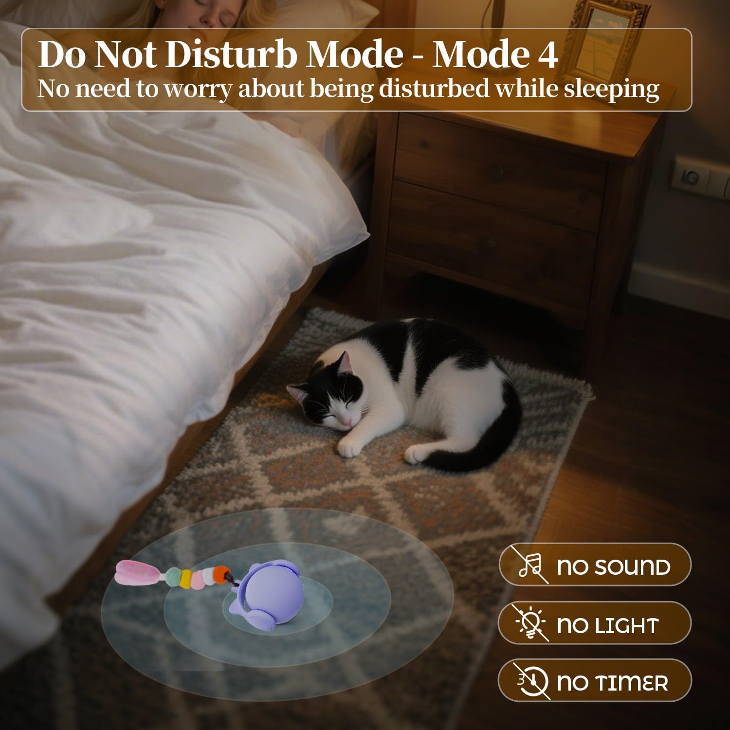 Detalle de GoldenSun Cat Toys cat ball toy 4 modes