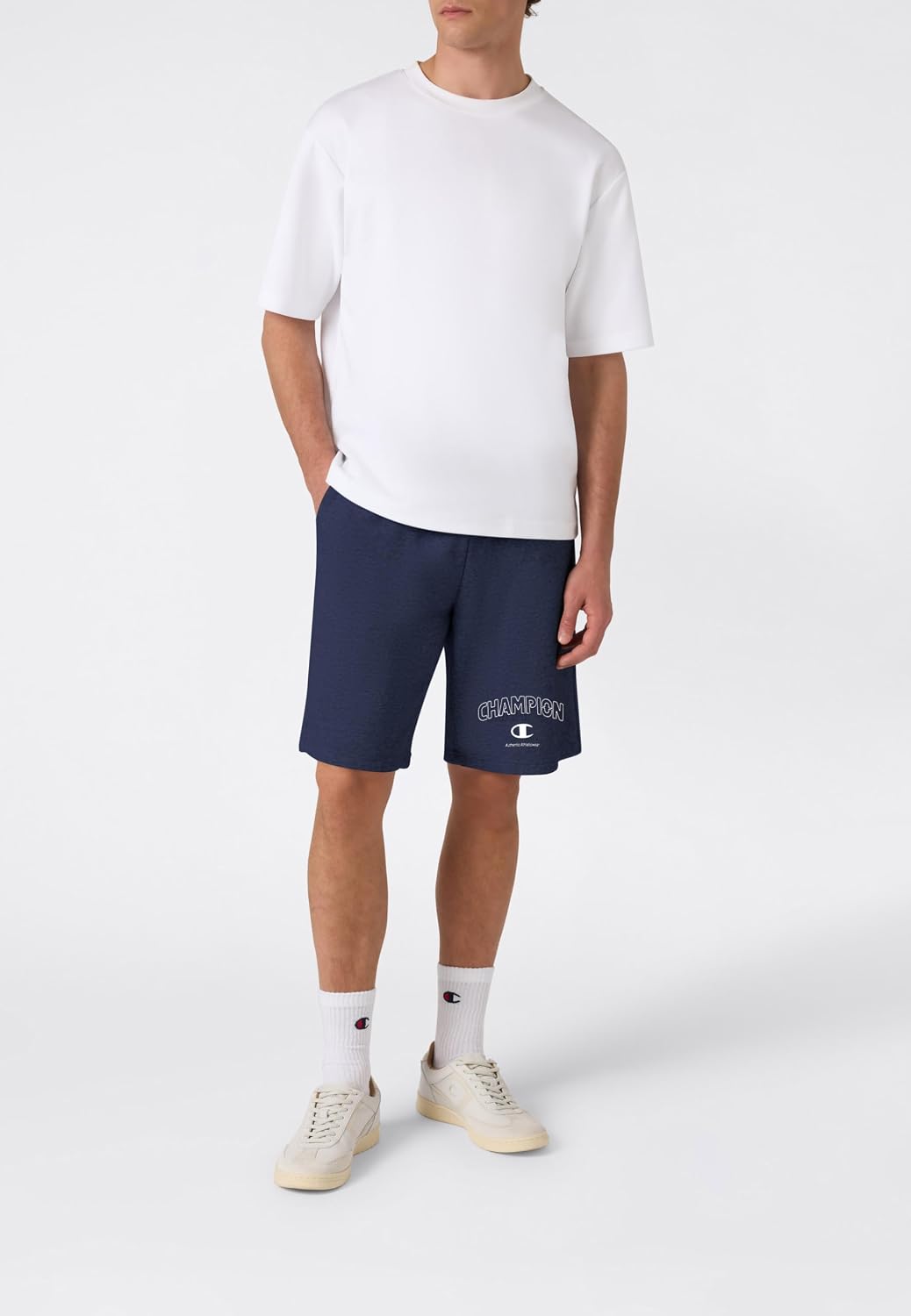Detalle de Champion Men-Graphic Shorts Pantaloncini Uomo: stile semplice e robustezza per l’uso quotidiano