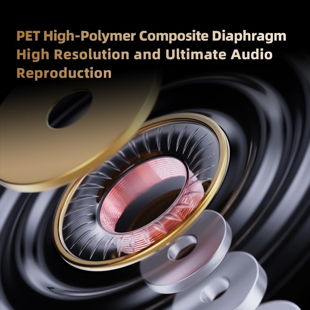 Detalle de Piluyaa Wired Gaming Headphones (QKZ ENZO IEM) with 11mm Dynamic Driver, Bass Tuning & 3.5mm Mic (Black)