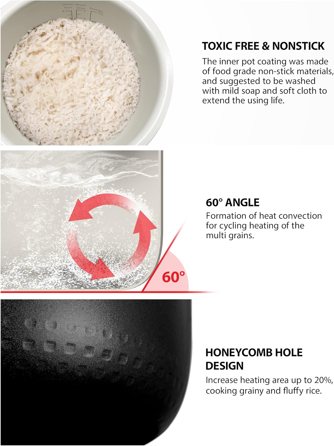 Thumbnail 6 de Toshiba Rice Cooker 6-Cup Capacity, Fuzzy Logic ๐