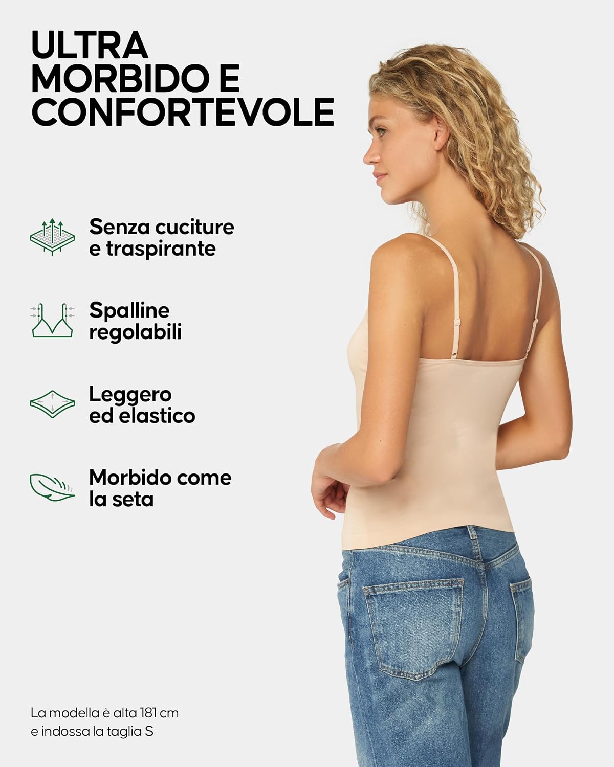 Detalle 2 de Danish Endurance 2 canotte intima donna senza cuciture in fibra di bambù