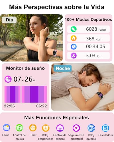 Thumbnail 5 de KALINCO Smartwatch 1.85” avec suivi du sommeil