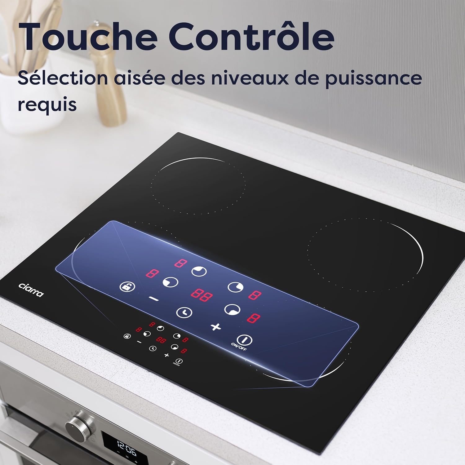 Thumbnail 2 de CIARRA Plaque de Cuisson à Induction 4 Foyers 6000W