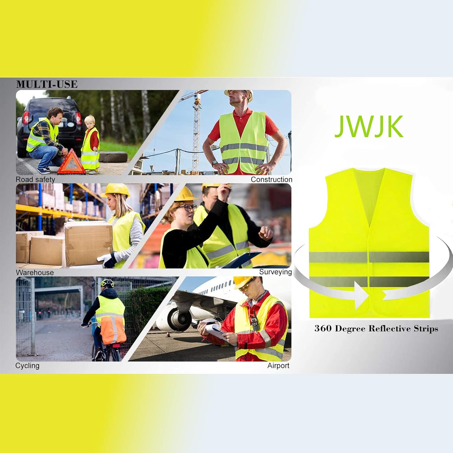 Thumbnail 4 de 5 Pack Hi Vis Vests 67cm length