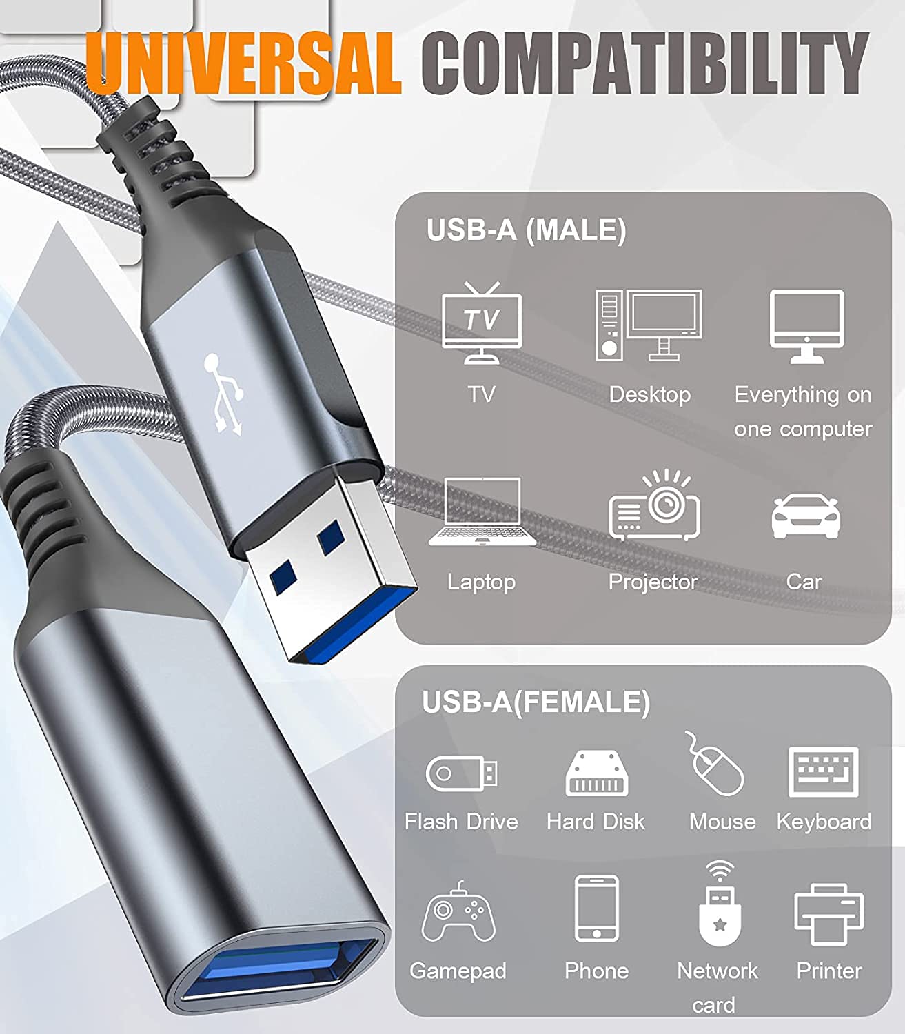 Detalle de USB 3.0 Verlängerungskabel 10M 5 Gbit/s