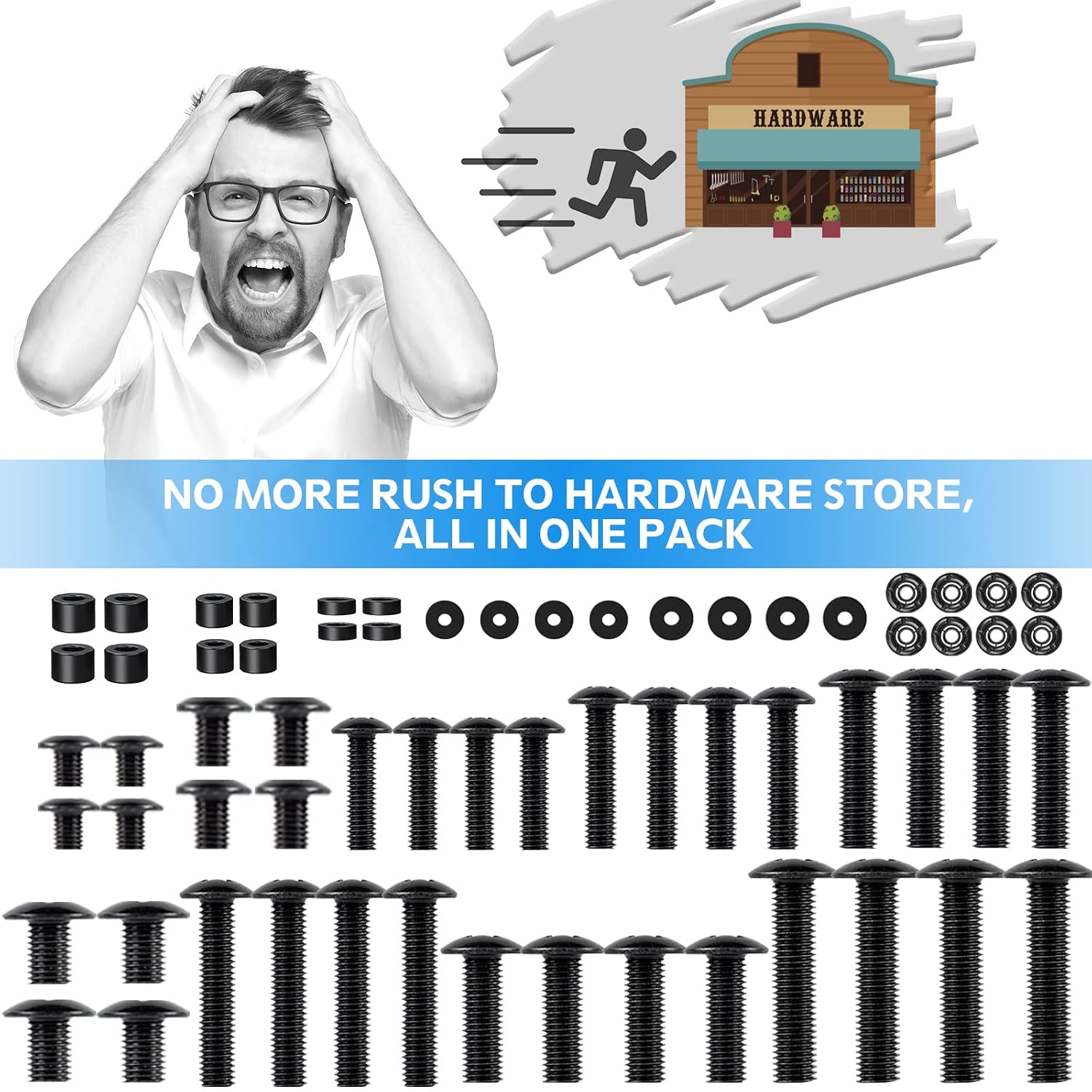 Thumbnail 4 de Mounting Dream Universal TV Mounting Hardware Kit (MD5754-02) – VESA Screws, Spacers & Washers for All TVs