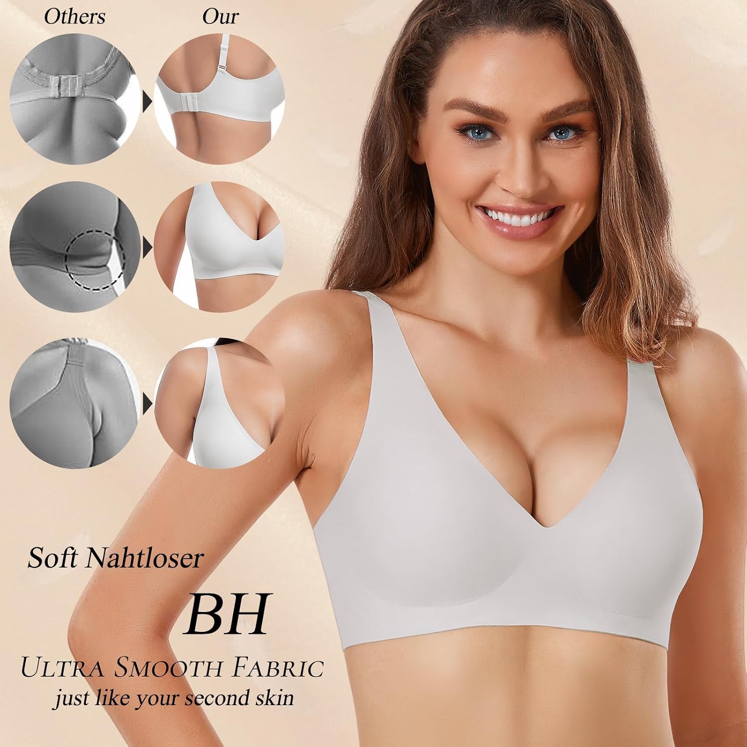 Detalle de JOYTREE BH mit tiefem V-Ausschnitt