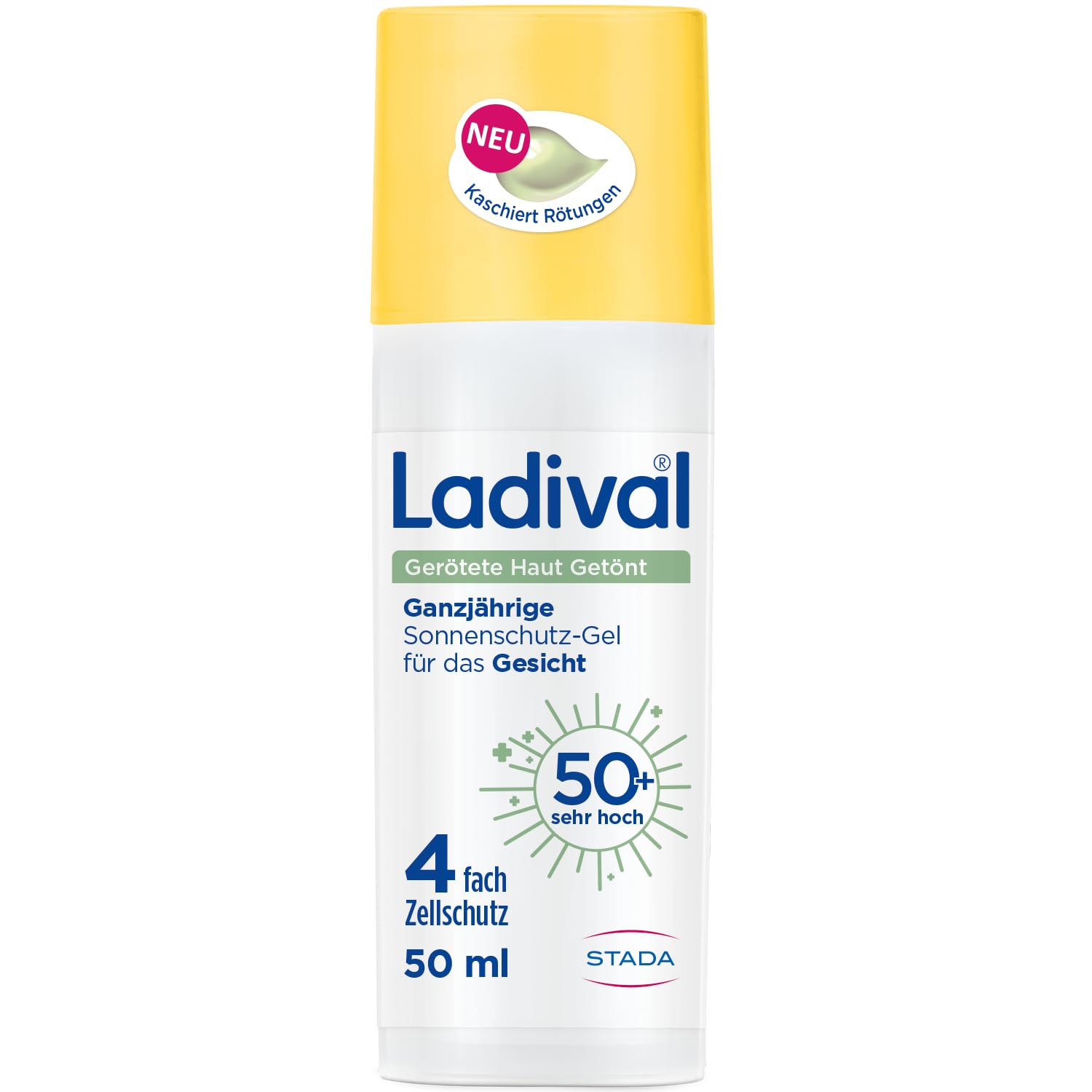 Detalle de Ladival Gerötete Haut Getöntes Sonnenschutz-Gel Gesicht LSF 50+ – CC Cream zur Rosacea-Korrektur