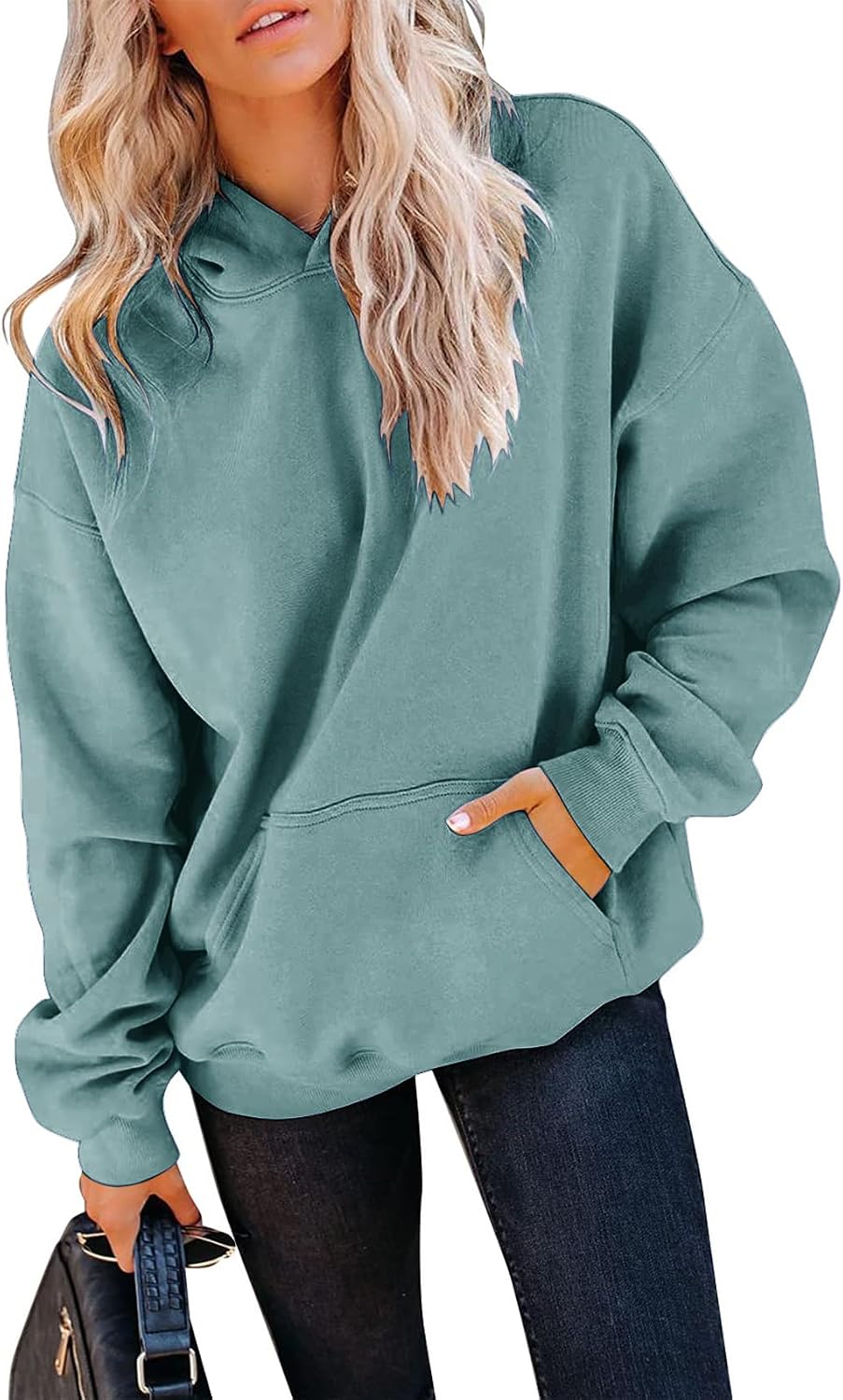 Thumbnail 5 de TICTICMIMI Women's Loose Fleece Hoodie with Pocket